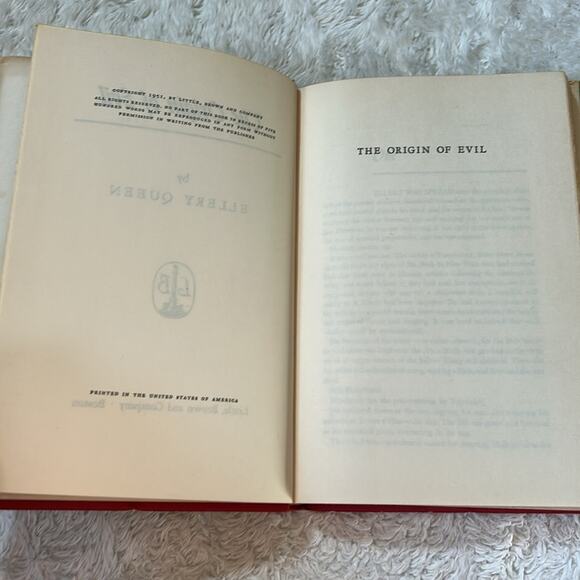 Origin of Evil Ellery Queen 1951 Book Club Edition Hardcover GOOD - Picture 4 of 7